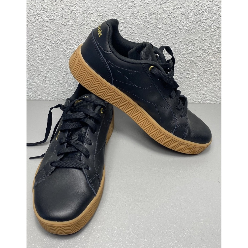 REEBOK CLASSIC ROYAL BLACK GUM PLATFORM TRAINERS WOMEN'S SHOES SIZE 7.5 CN3239